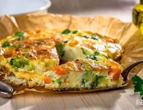 Rezept für Gemüse- und Champignon-Quiche